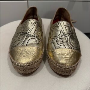 Gold Espadrille Flats